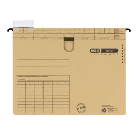 Hängehefter vertic Ultimate, A4, 230g/m², kaufmännische Heftung, braun ELBA 100081039