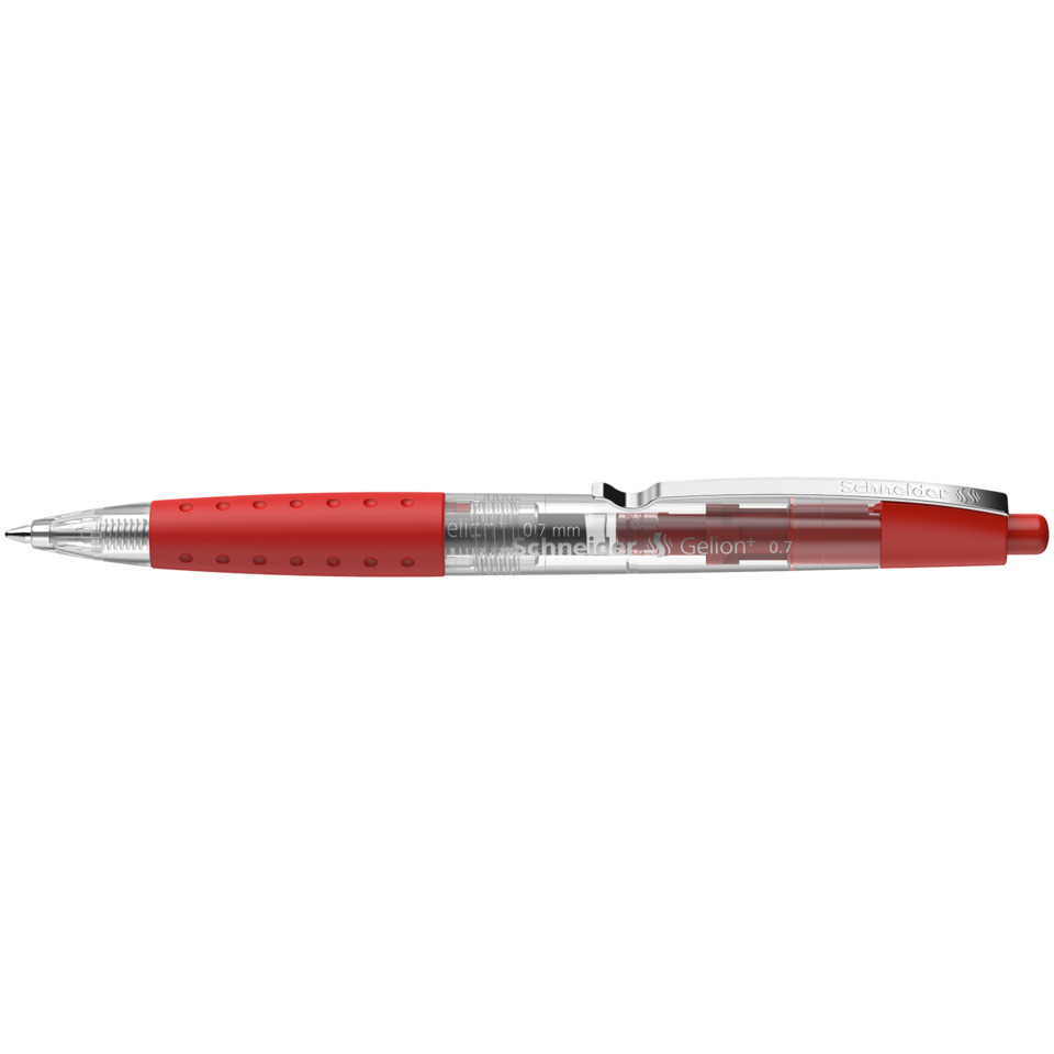 Kugelschreiber, Gelschreiber, rot, transparent, Clip