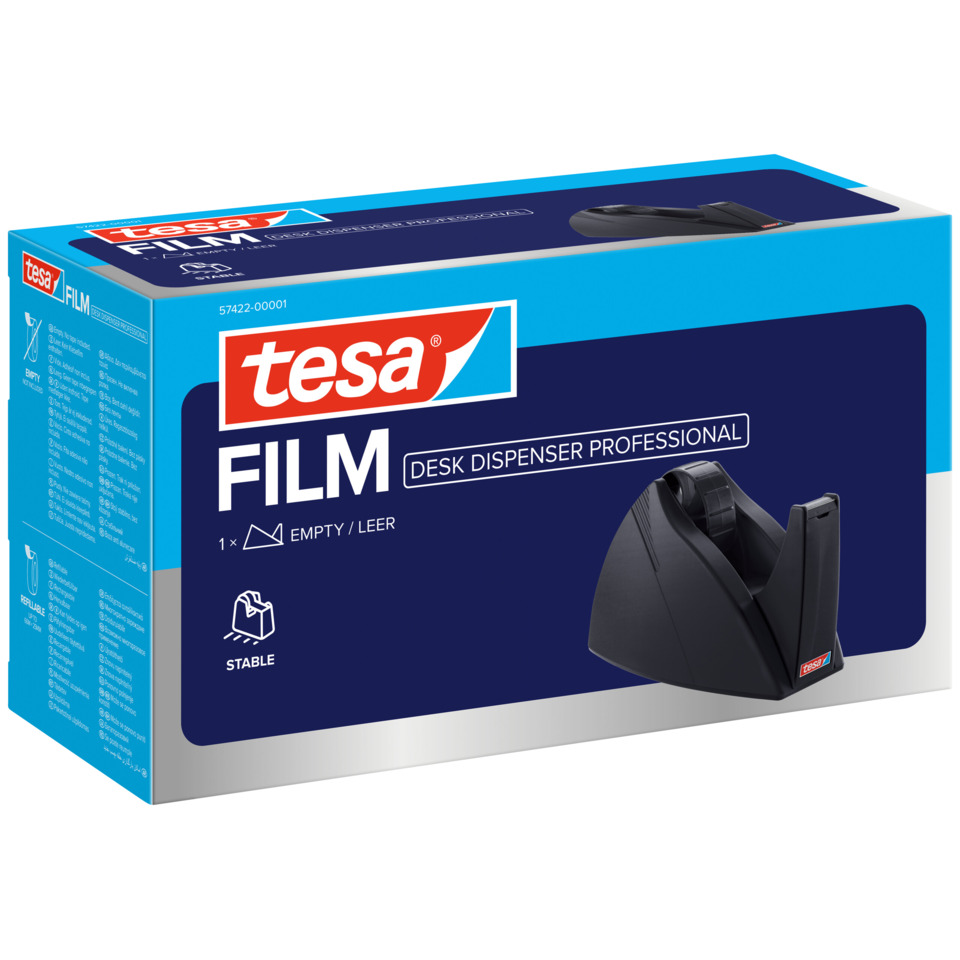 Schwarz, Klebebandspender, Abroller, Klebebandabroller, Tesa, Papiertape?, Filament, Desk Dispenser, Professional, Tesa Film