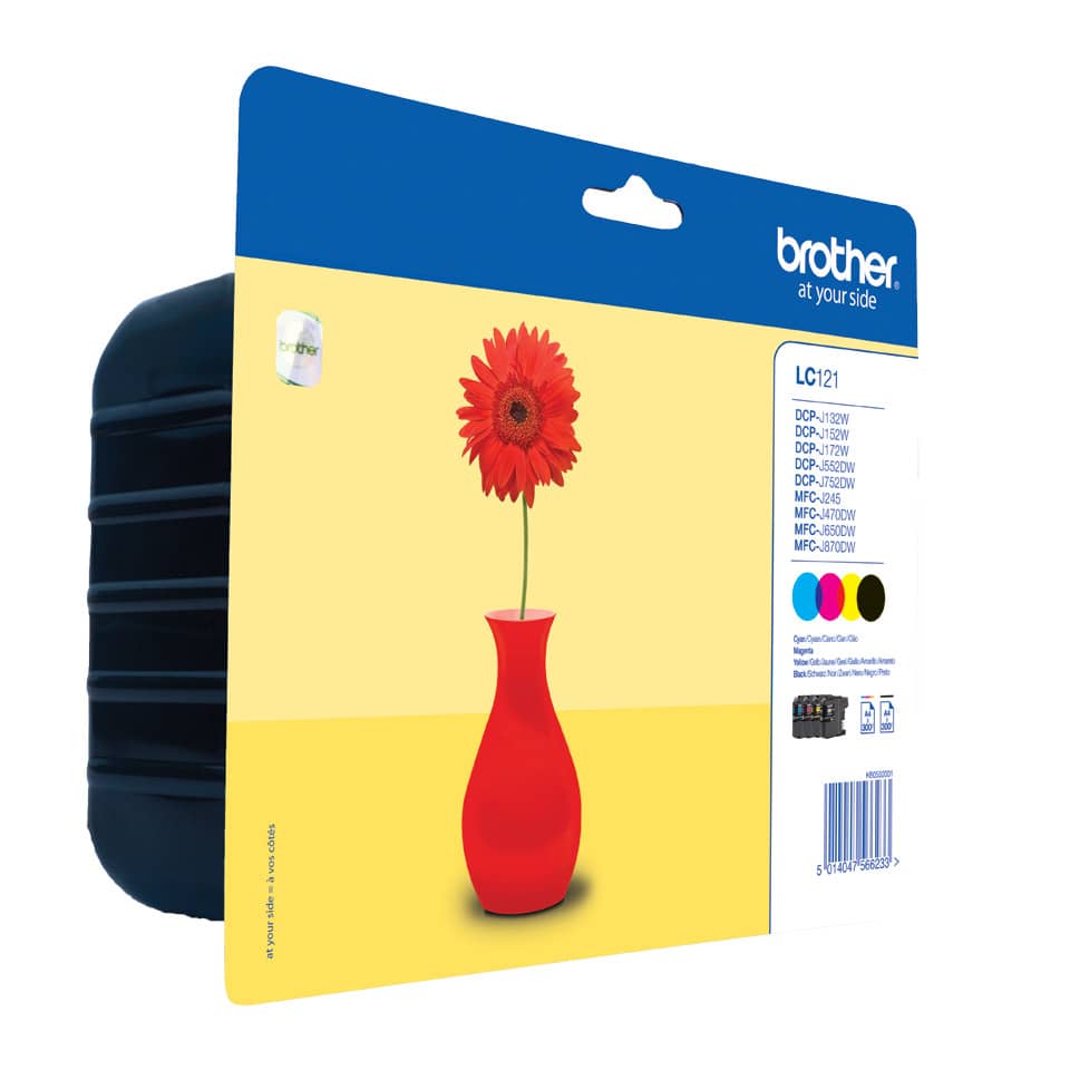 bunte, vase, blume, patrone, tintenbehälter