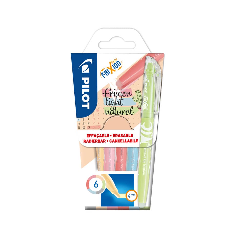marker, highlighter, erasable, set 6, 4mm