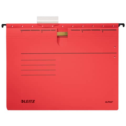 Hängehefter ALPHA®, A4, 250g/m², kaufmännische Heftung, rot LEITZ 1984-00-25