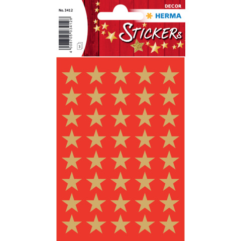 Sticker Sterne 5-Zackig, gold Ø 13 mm, 120 Stück HERMA 3412