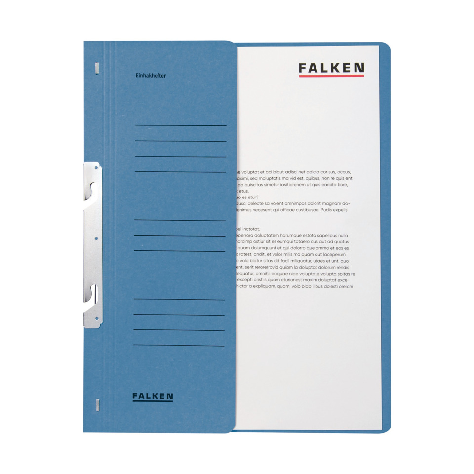 Notizblock, Ordner, Klemmband, Pappe, Blau