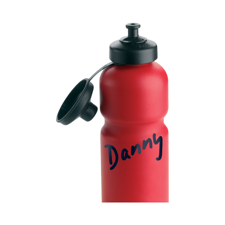 Trinkflasche, Sportflasche, Rot, Schraubverschluss, Personalisierte Beschriftung