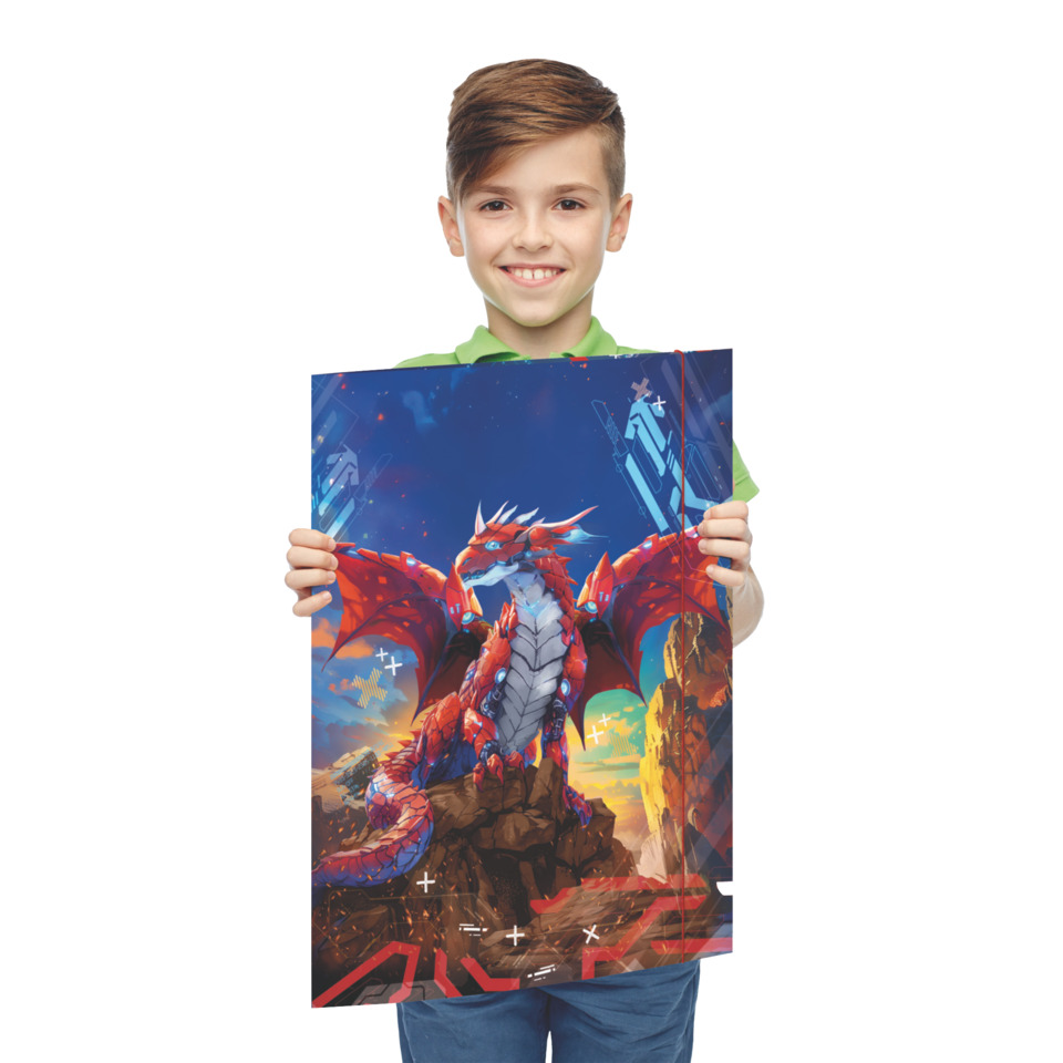 Kinderposter, Dragonenbild, Wandposter, Drachenfigur, Fantasyart