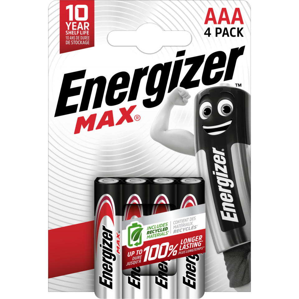 AAA, 4 pack, Batterien, Alkaline, Energetizer