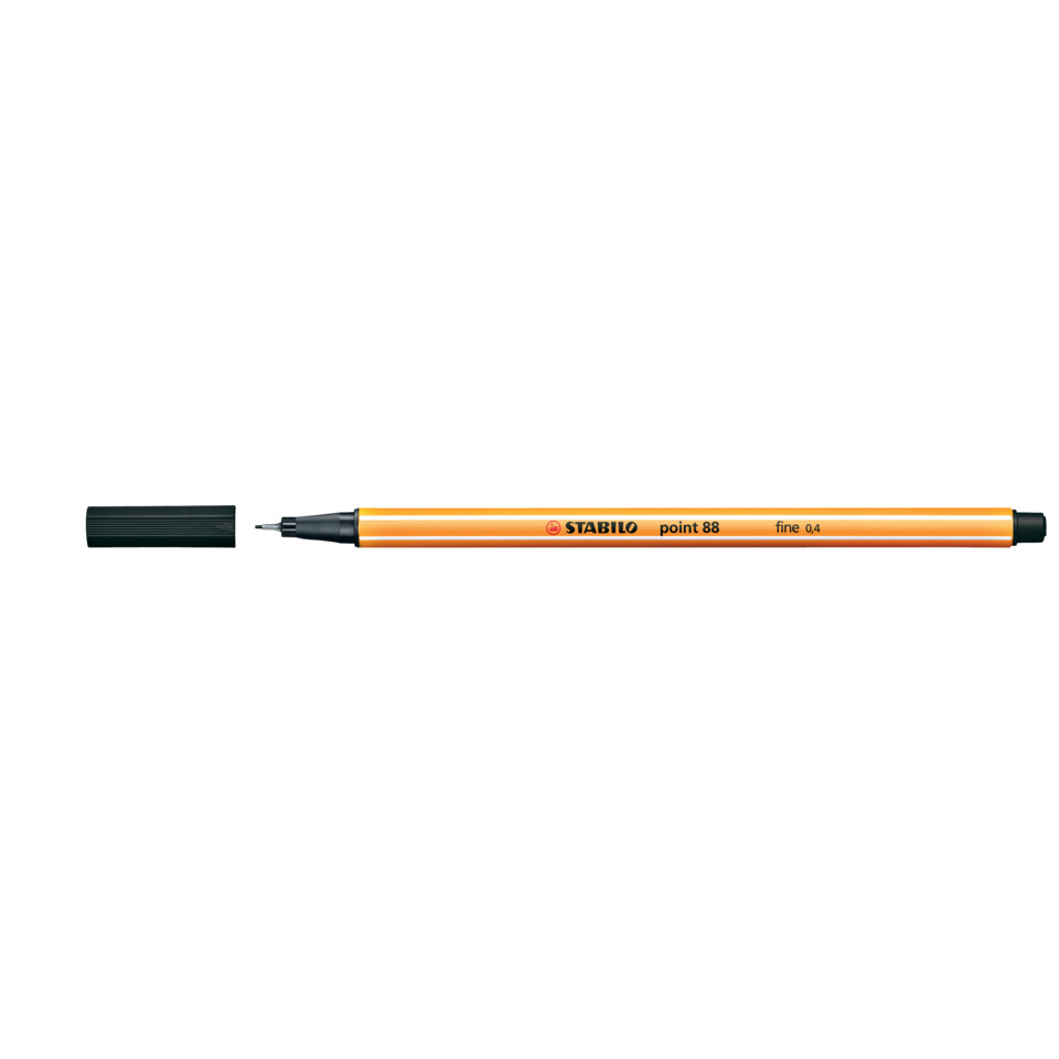Marker, Stift, Feinpunkt, Orangene Gehäuse, 0,4 mm,  marking,  orange pen,  fine point,  0.4 mm,  marker cap