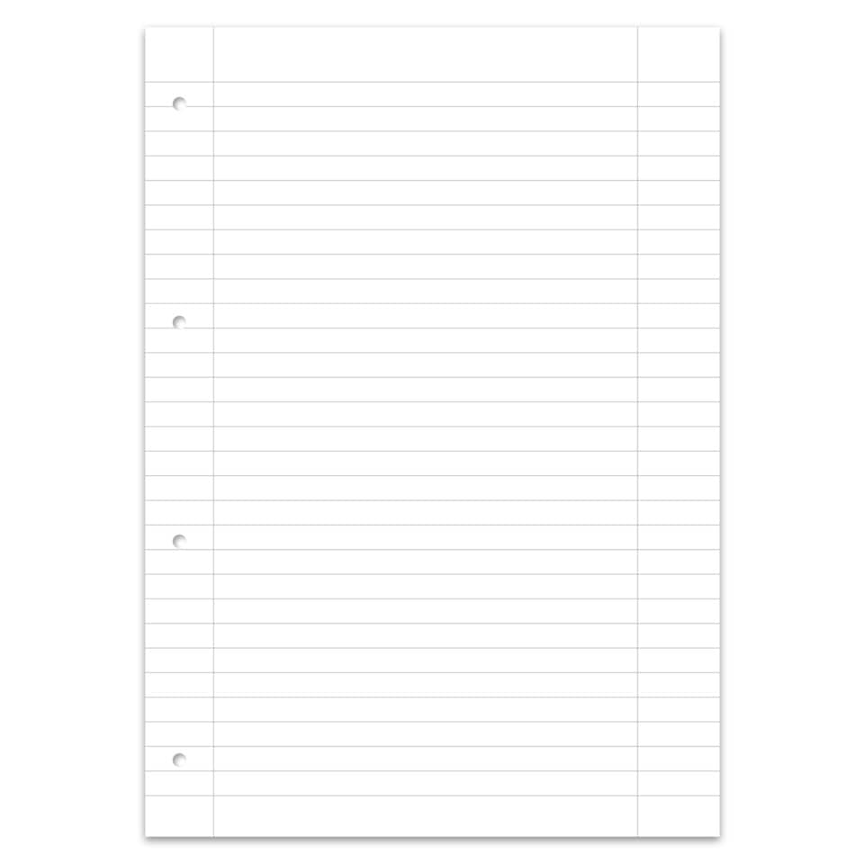 Notizblock, Liniert, Papier, Dreifachlochung, Schreibpapier