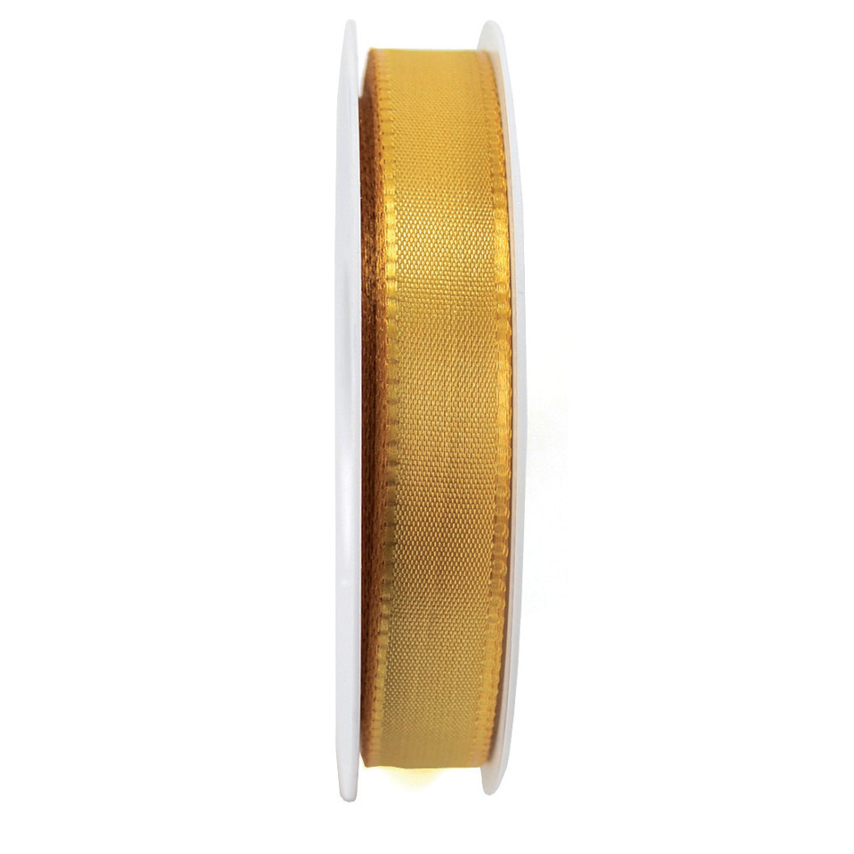 Garnband Gold, Goldenes Band, Satinband Gold, Dekorband Gold, Orangza Gold