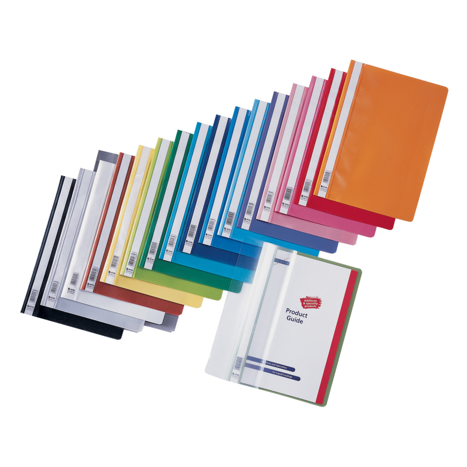 Ordner, Mappe, Notizbuch, Plastik, bunte Farbmuster
