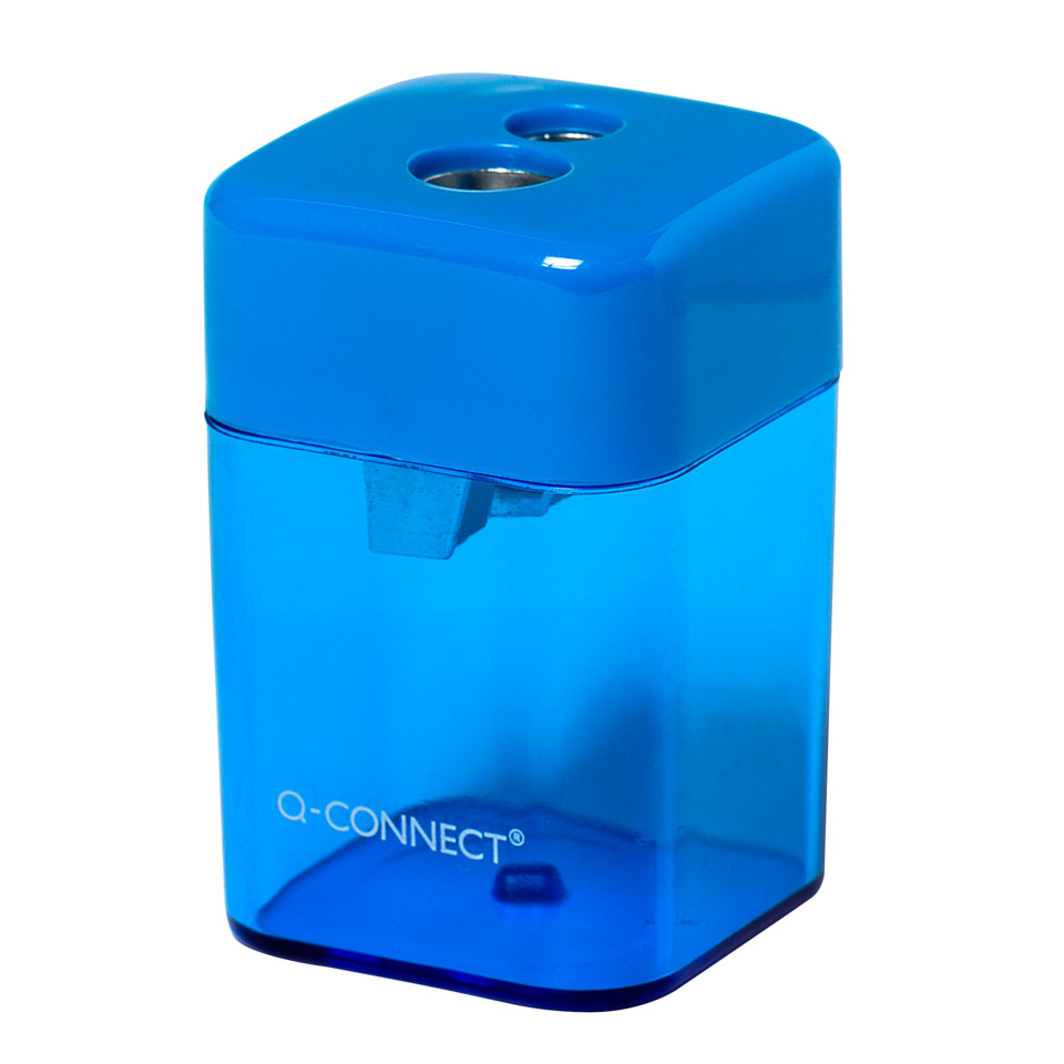 Schreiberbleistiftspender, Schreibwaren, Kunststoff, transparent, blau