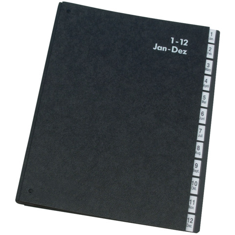 Pultordner 1-12, Jan-Dez, schwarz Q-CONNECT KF04562 Pultordner 1-12, Jan-Dez, schwarz Q-CONNECT KF04562