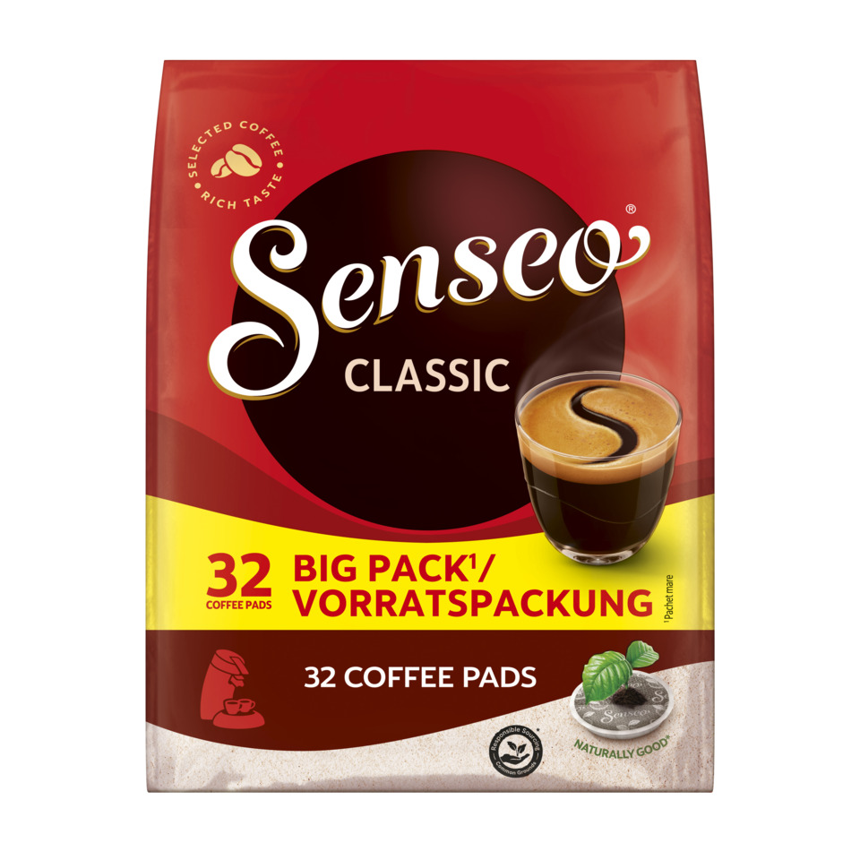 Kaffeepads, 32 Pads, Classic, Vorratspackung, Kaffeepads