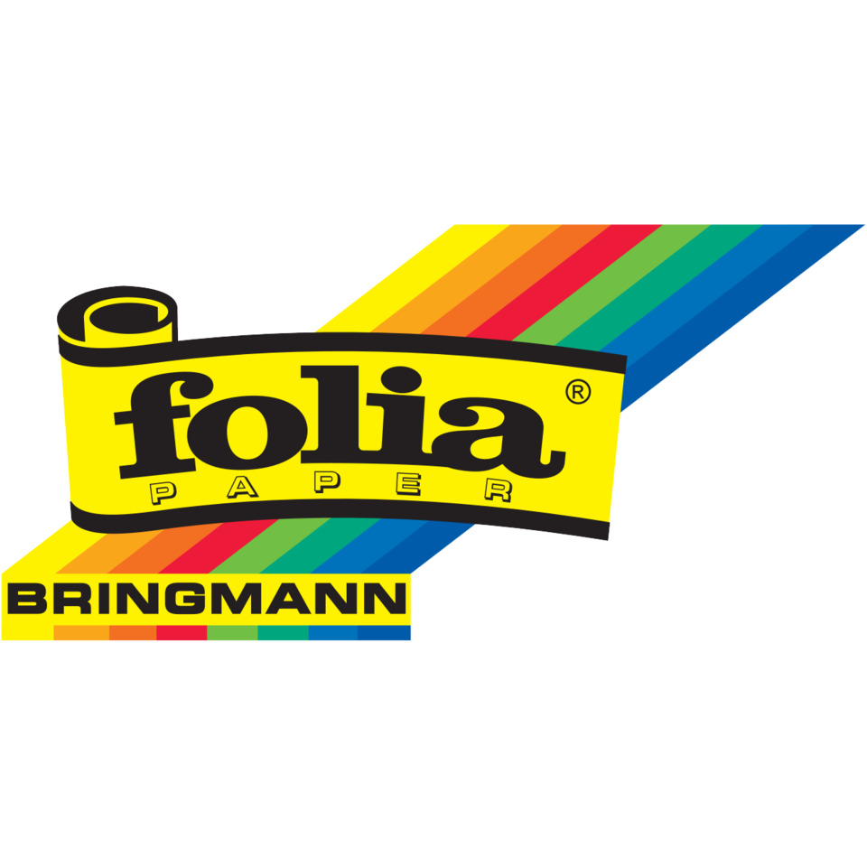 Papier, Folia, Bringmann, Regenbogen-Logo, Markenetikett
