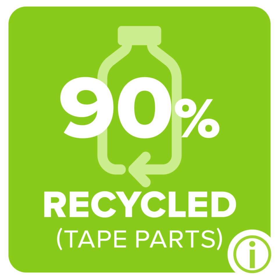 Recycelte, Label, 90%, Klebestellen, Grün