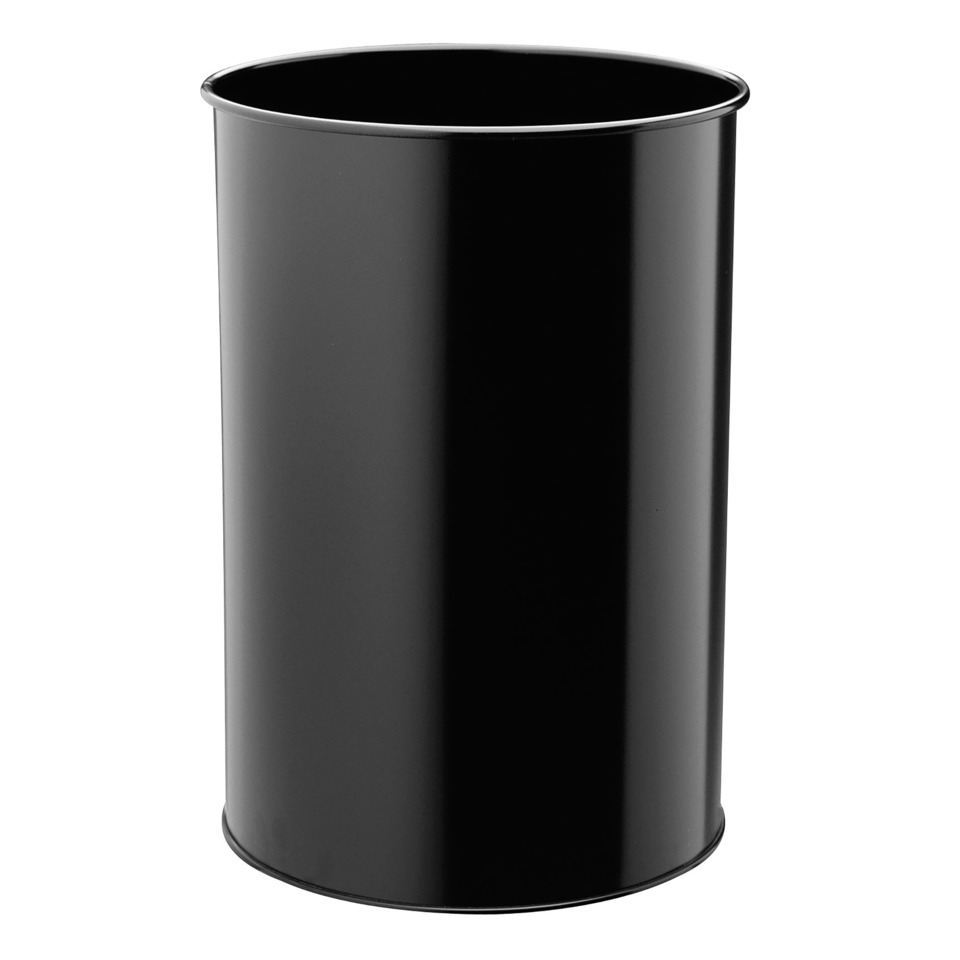 Abfalleimer, Mülleimer, Eimer, Schwarz, Metallic