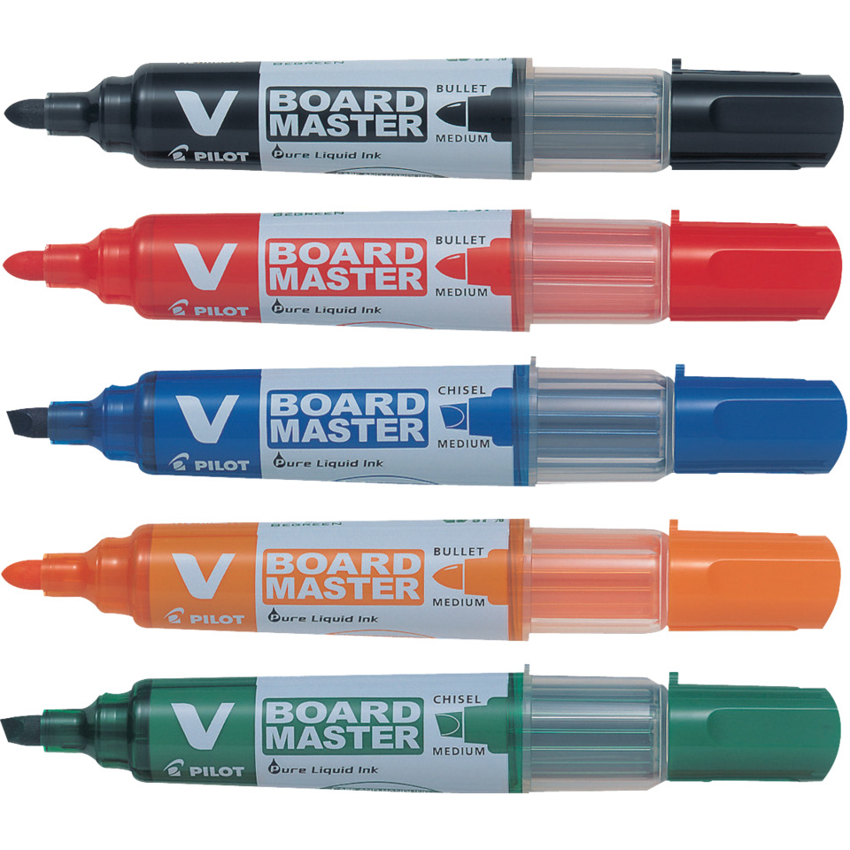 board markers, Filzstifte, Tintenmarker, Pilot Board Master, Multicolor-Set