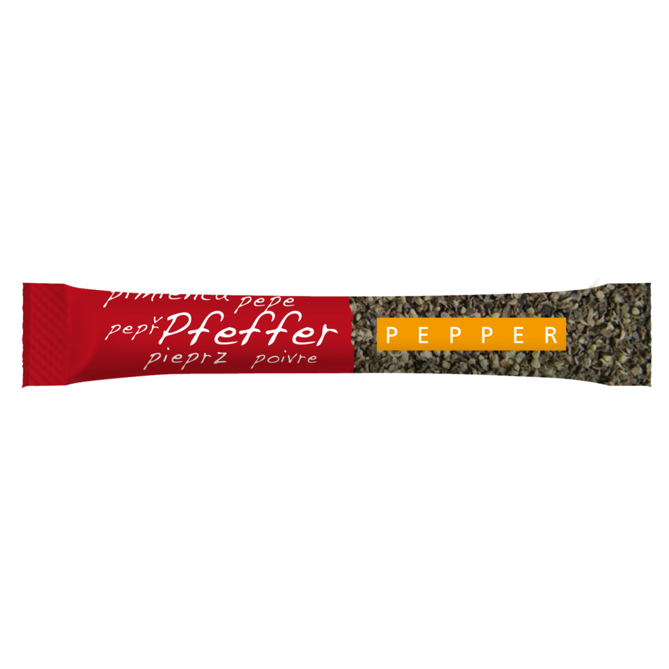 Pfeffer, schwarzer Pfeffer, ganzes Pfefferkorn, Pfefferstange, grober Pfeffer