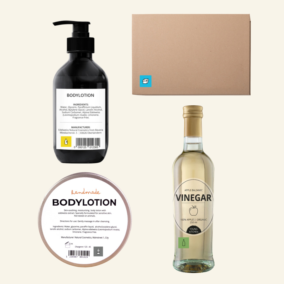 body lotion, handmade, Verpackung, Flasche, Essig