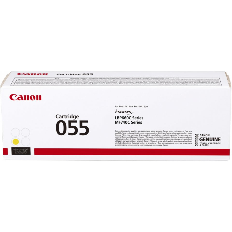Tintenpatrone, Canon 055, Farbpatrone, Gelb Toner, Tintenpatronenverpackung