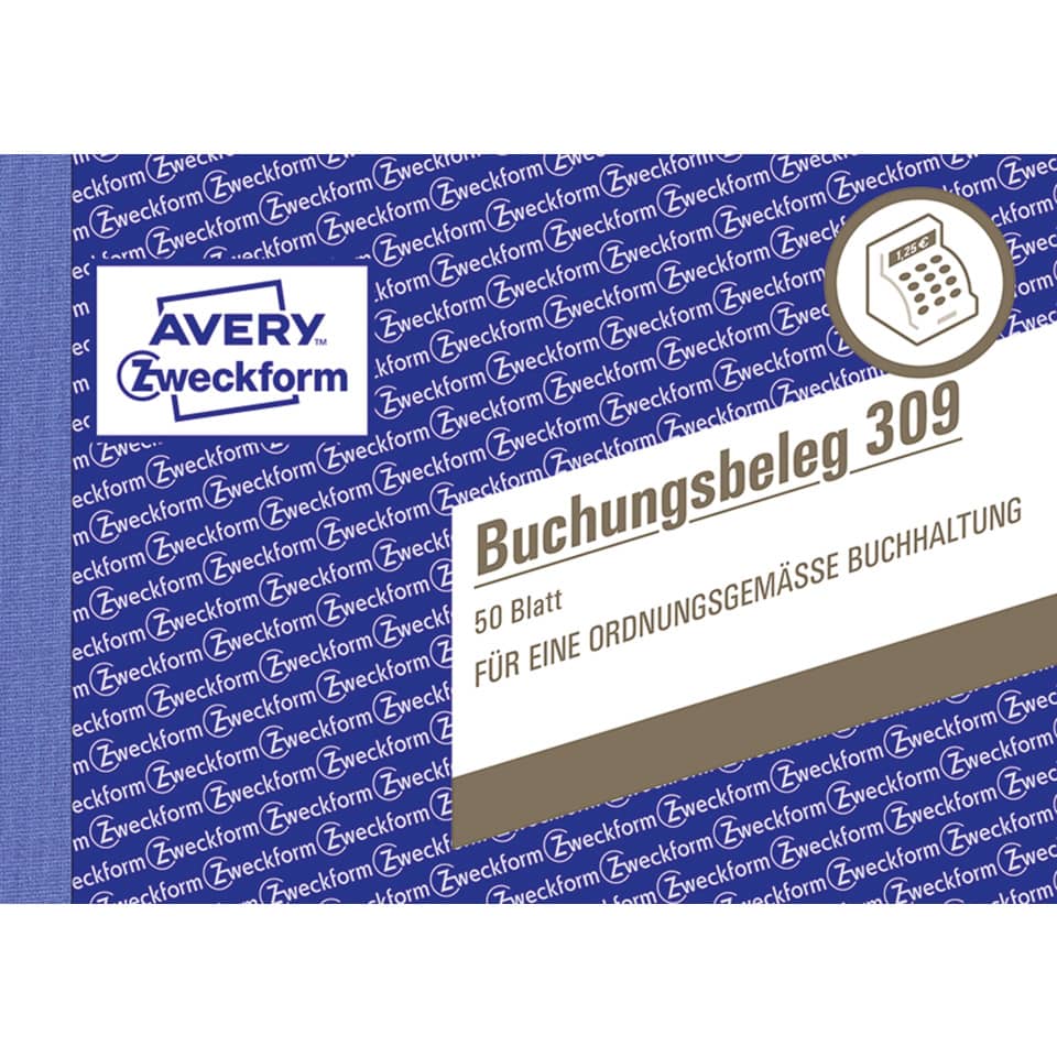 Buchungsbeleg, 50 Blatt, Ordnungsgemäße Buchhaltung, Zweckform, Avery
