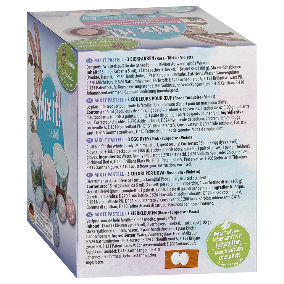 Pastellfarben, Eierfarben, Mischung, DIY, Kinderverpackung