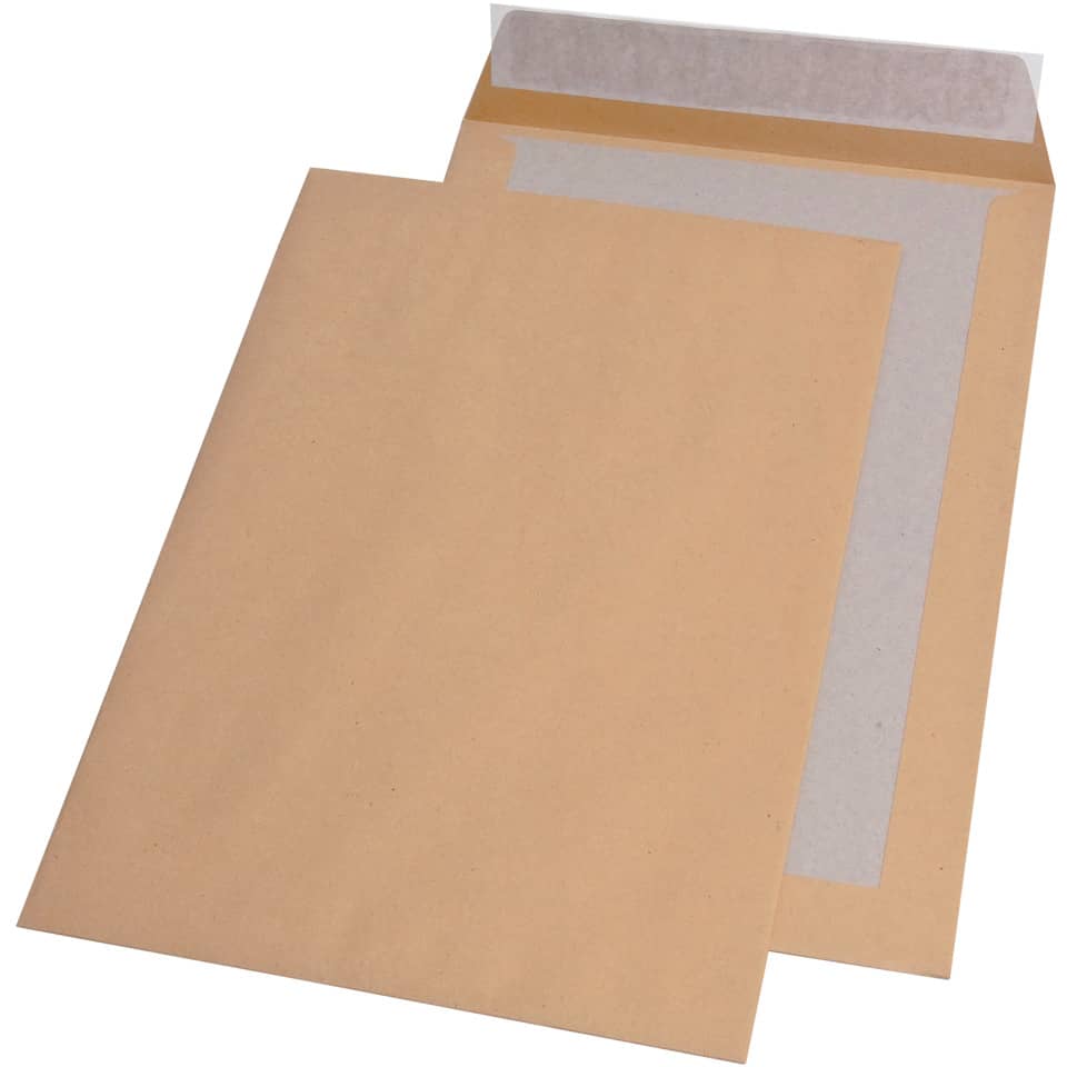 Papprückwandtasche, C4, 110g/m², Haftklebend, braun MAILMEDIA 30002367