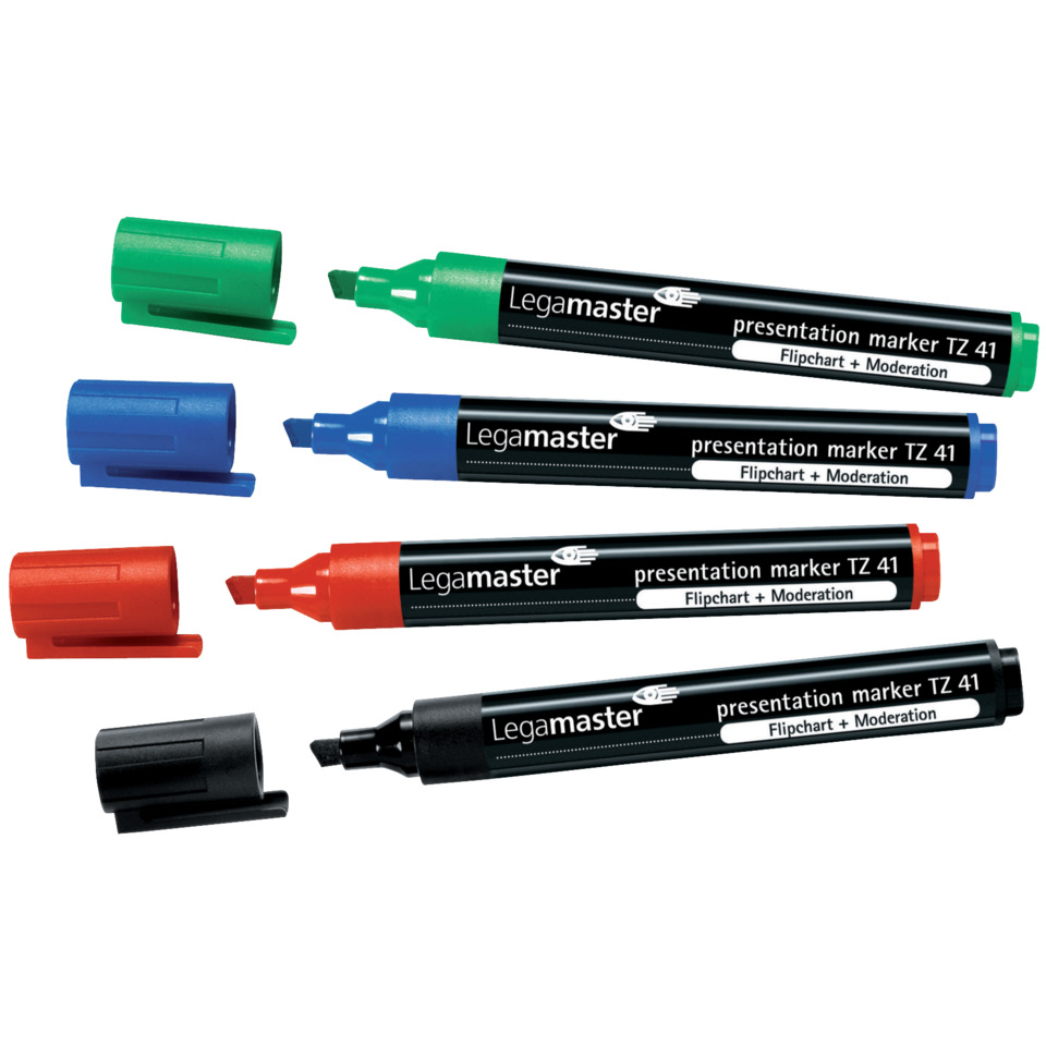 Marker, Permanent marker, Chisel tip, Color set, Legamaster TZ 41