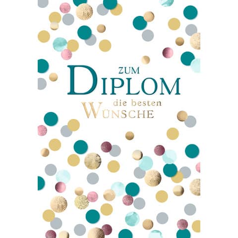 Glückwunschkarte zum Diplom geprägt  60-6818