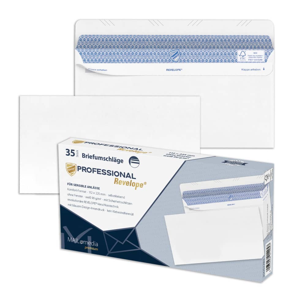 Briefumschläge, Revelope, Professional, Mail&Media, Transparent