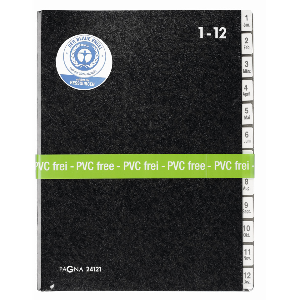 notebook, monatlicher planer, PVC frei, schwarzer deckel, spiralgebunden