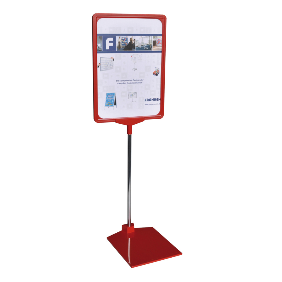 Infostand, Aufsteller, Stativ, Roter Infoständer, Plakatständer