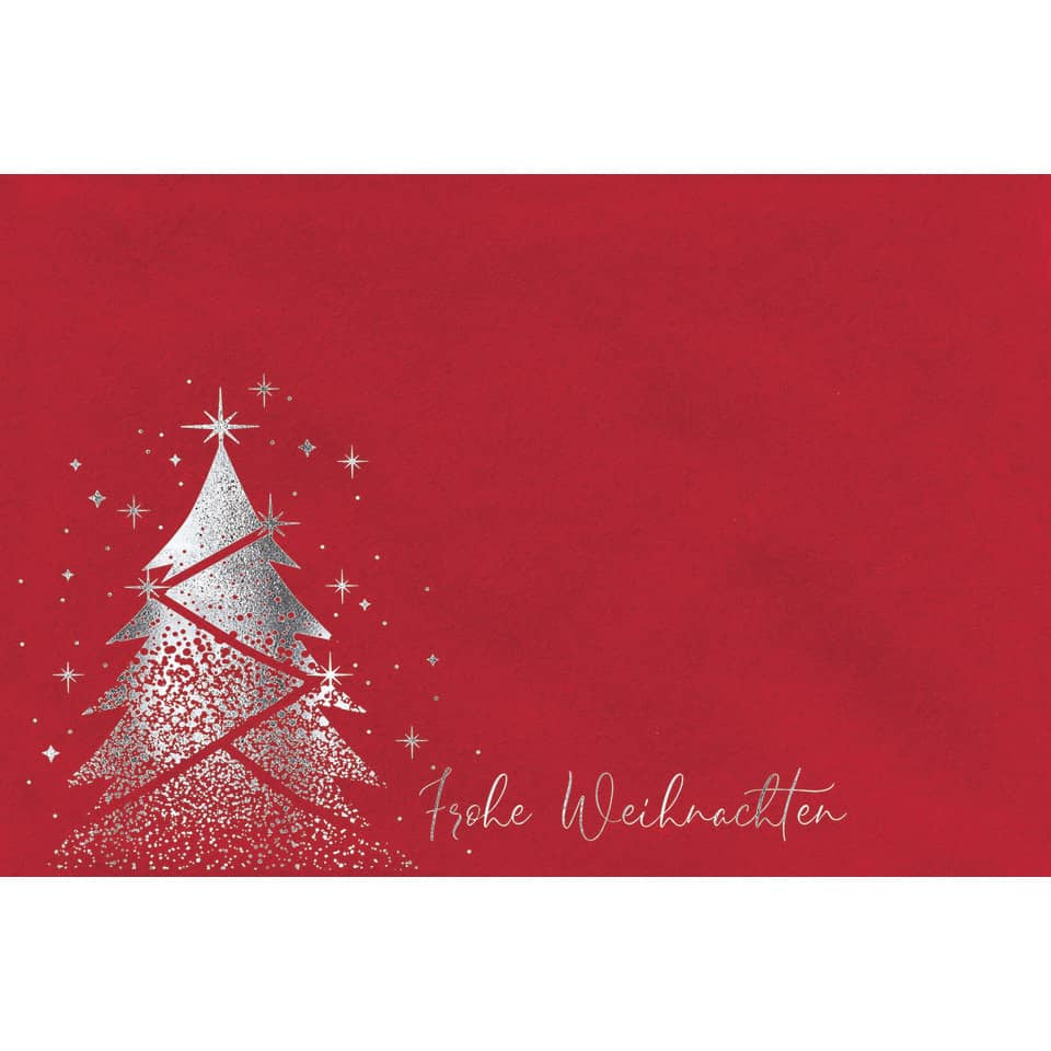 Weihnachtskarte, Weihnachtsbaum, Weihnachtsdesign, Rot, Funkeln
