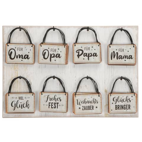 Weihn. Schild Eisen sort. 591837000998 7x5cm