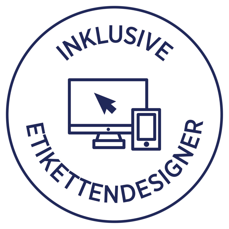inklusiv, barrierefrei, Online-Logo, Icon, Anzeige
