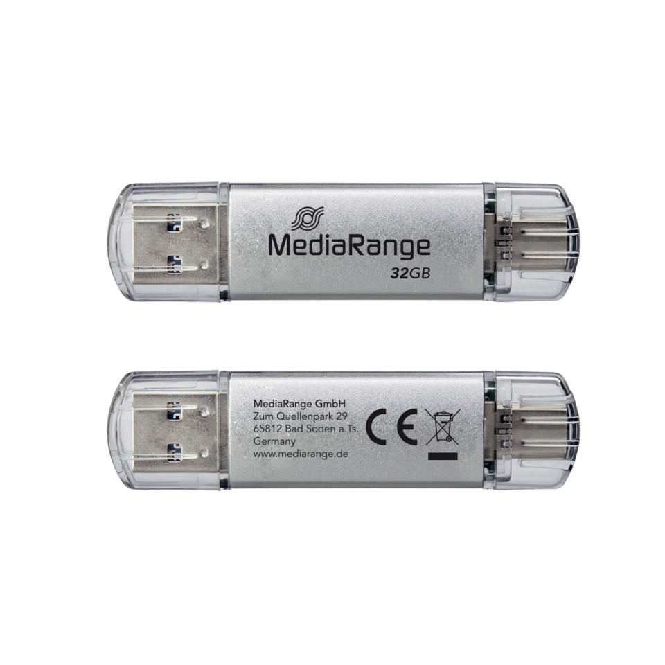 USB-Stick, 32GB, Metallic, Silver, Flash-Speicher