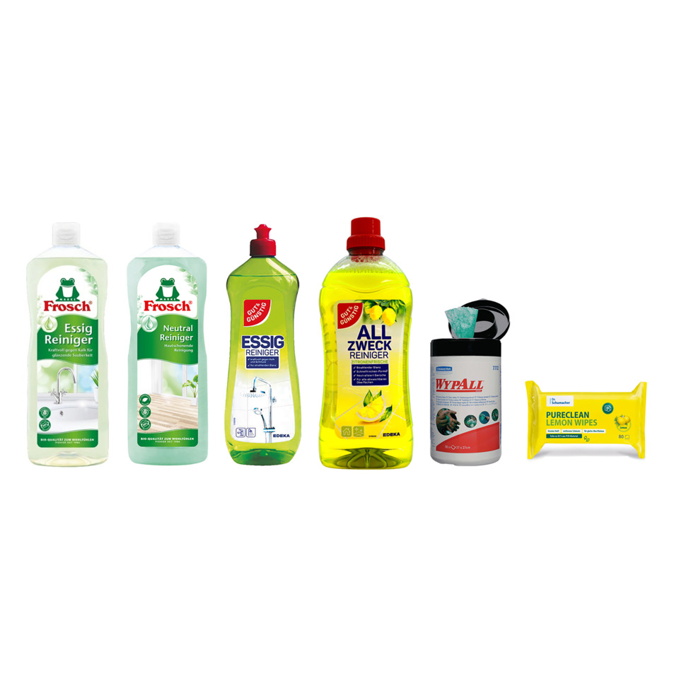Spülmittel, Reinigungsmittel, Küchenreiniger, Zitrusduft, Putzset