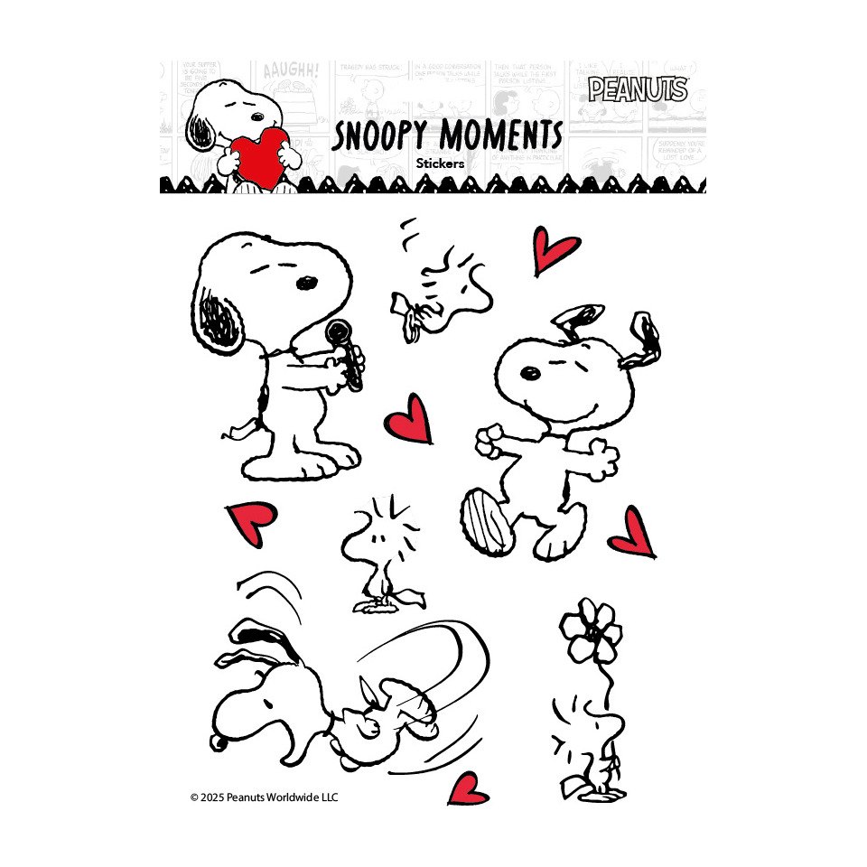 Snoopy Sticker, Peanuts, Comic, Herz Symbole, Hundengestalt
