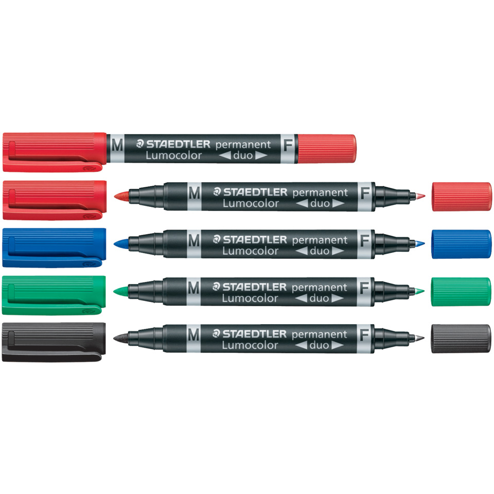 Marker, Permanentmarker, Lumocolor, duo, Multicolor