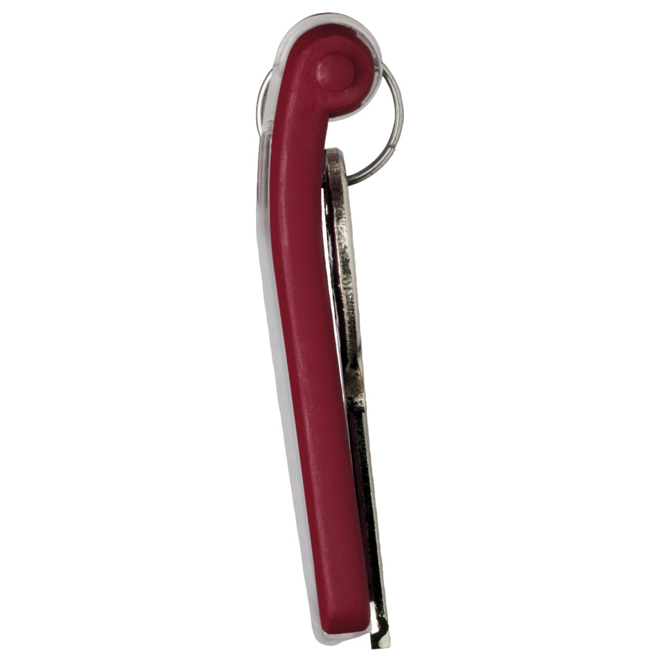 micro switch, rot, Schlüsselanhänger, Clip, Metallring