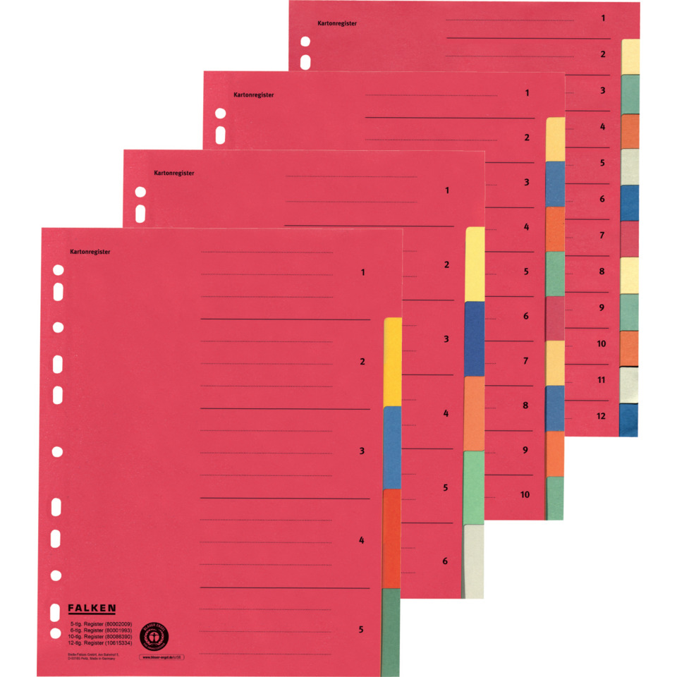 Kartenregister, Kartonregister, Registerkarte, Karteikarte, Ablage