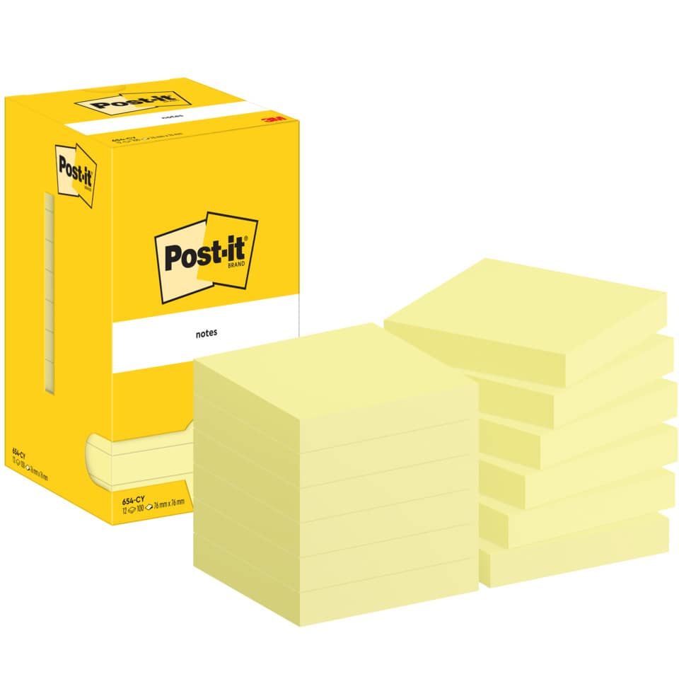Post-it, Notizblöcke, Klebezettel, aquarellgelb, Haftnotizen