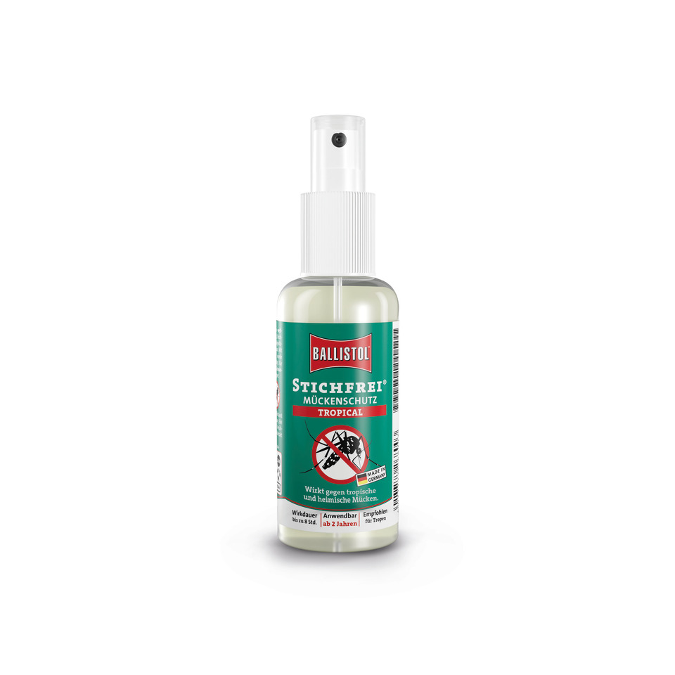 Insektenabwehr, Sprühflasche, Mückenschutz, Tropisches Motiv, Kammeretikette
