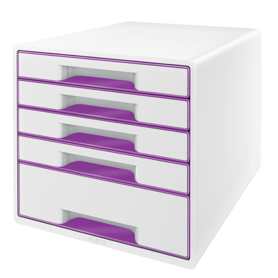 Schubladenbox, Aufbewahrungsbox, Ablagenkasten, Kunststoffbox, Schubladenorganisation, drawers, storage, cabinet, white, purple-accent