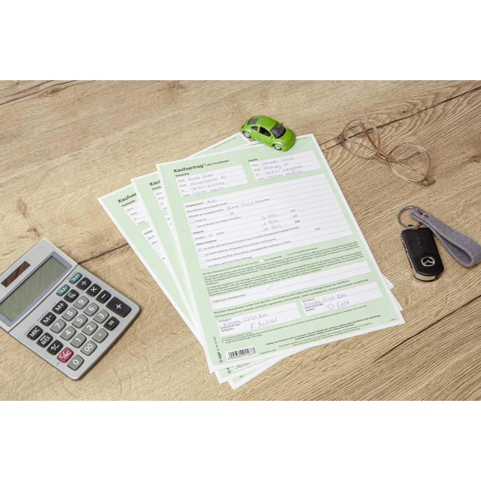 Auto-quotations, Kaufvertrag, Kaufunterlagen, Kfz-Formulare, Beleglage