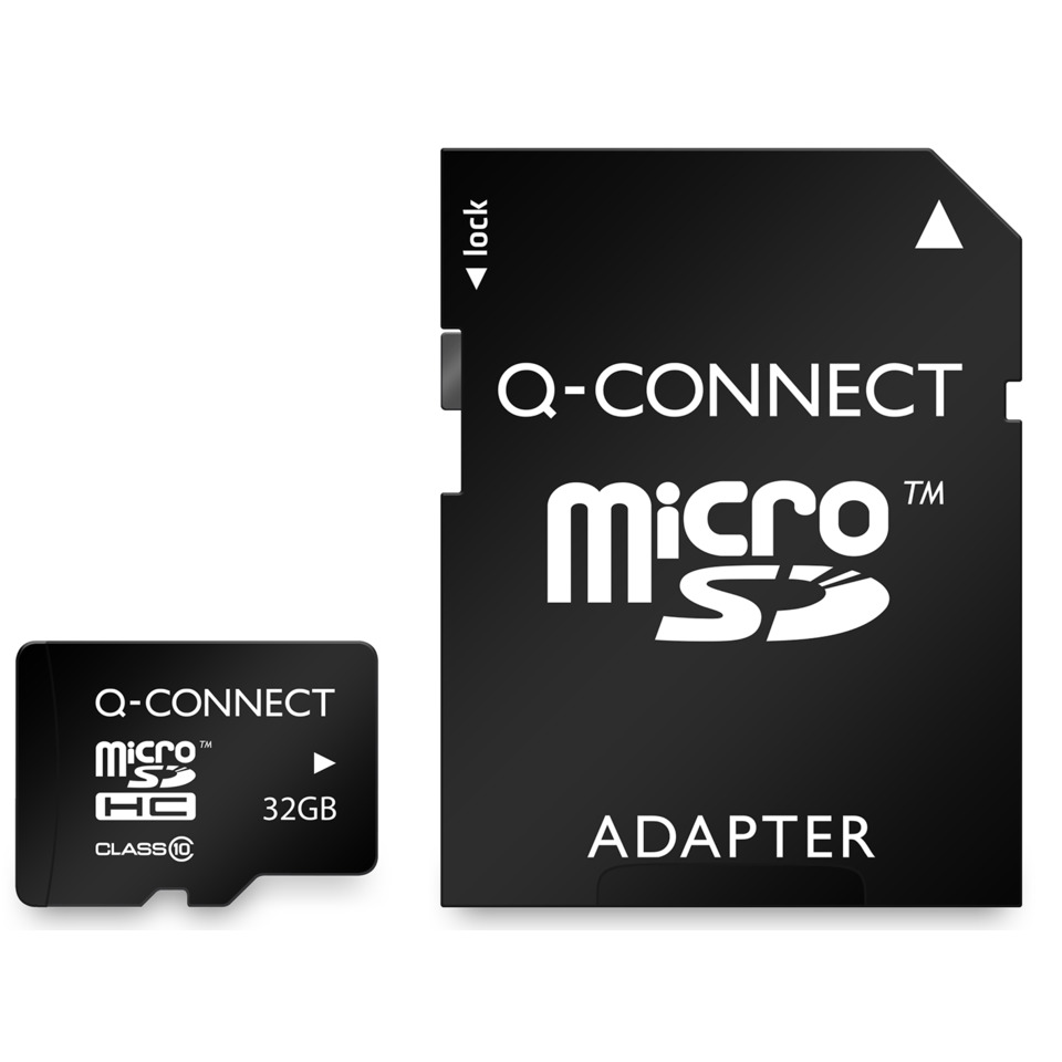 microSD, Adapter, Q-Connect, 32GB, SD-Karte