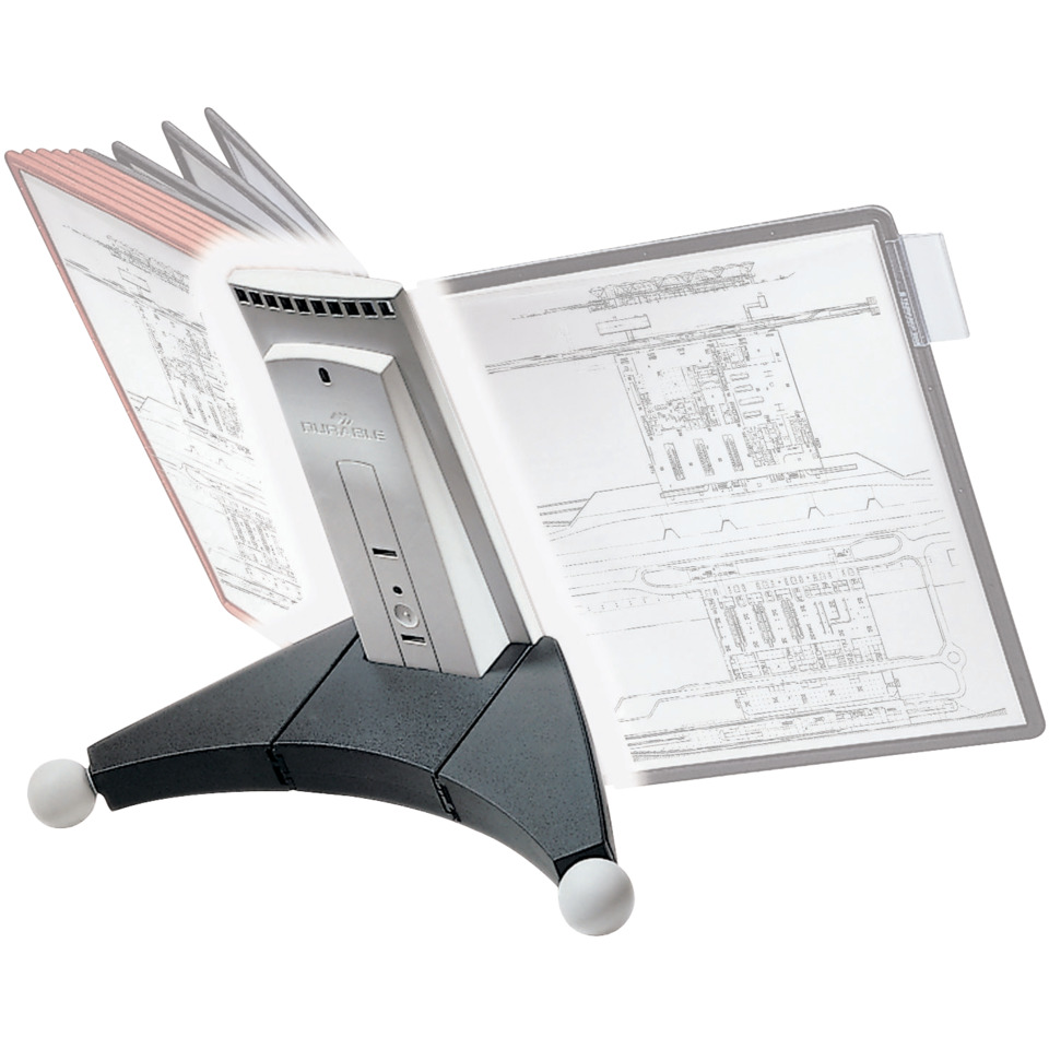 Sichttafelständer SHERPA® TABLE MODULE 10, anthrazit, 250 x 350 x 100 mm DURABLE 5623 57 Sichttafelständer SHERPA® TABLE MODULE 10, anthrazit, 250 x 350 x 100 mm DURABLE 5623 57