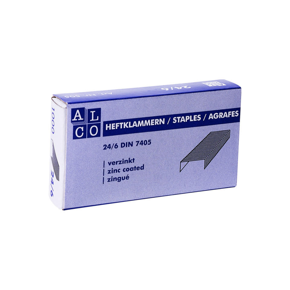 Heftklammern, Staples, Zinkbeschichtet, DIN 7405, verzinkt