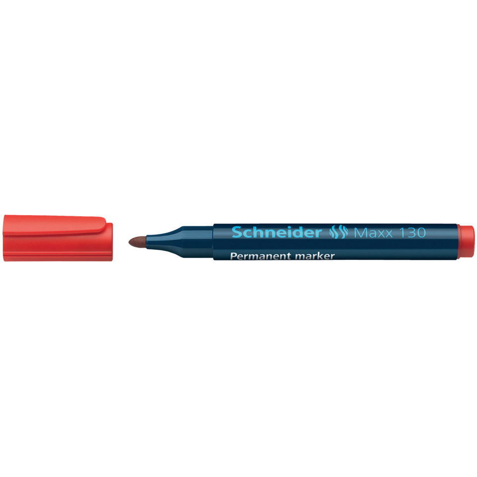 Permanentmarker, Marker, Stift, Blau, Rotkappe